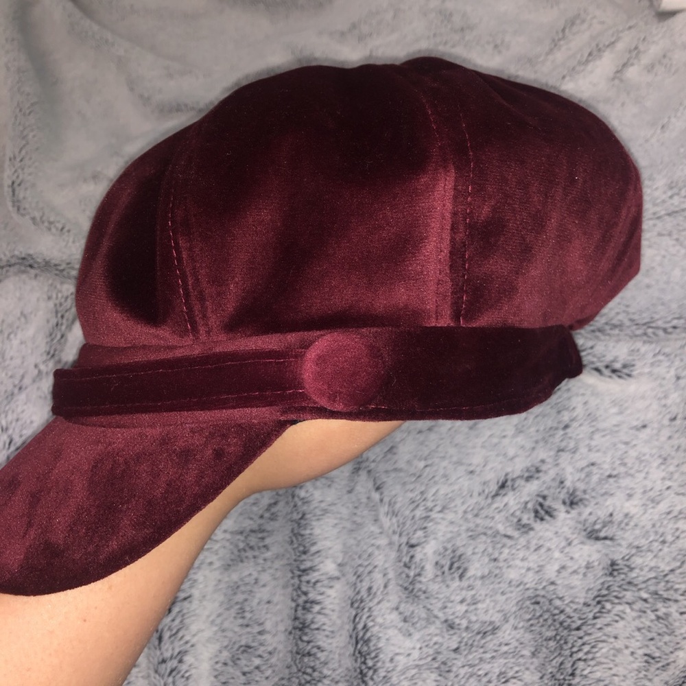 red suede hat
